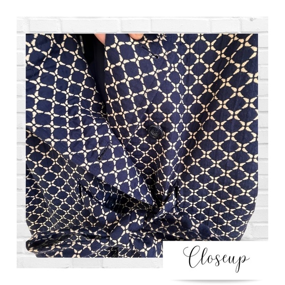 Access by Liz Claiborne Tie Front Double Breasted Short Sleeve Coat Size L EUC - Picture 3 of 9
